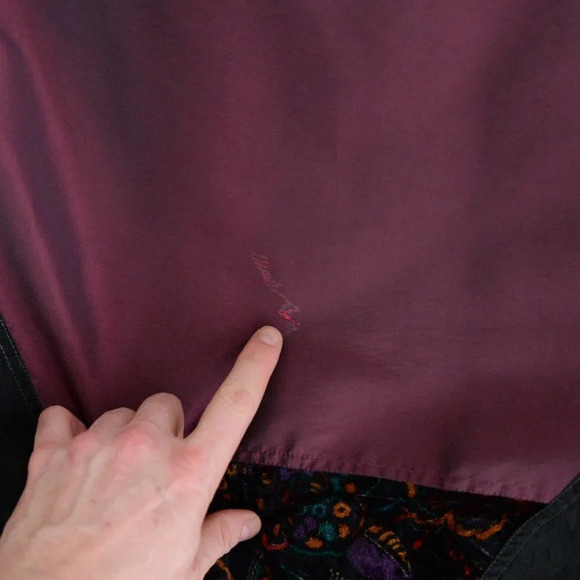 Vintage 90's ISPO Blue & Black Patchwork Funky Puffer Zip  Up Winter Jacket S - Picture 15 of 15